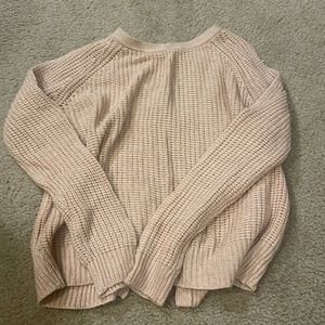 Pink Glittery Open back/shoulder sweater